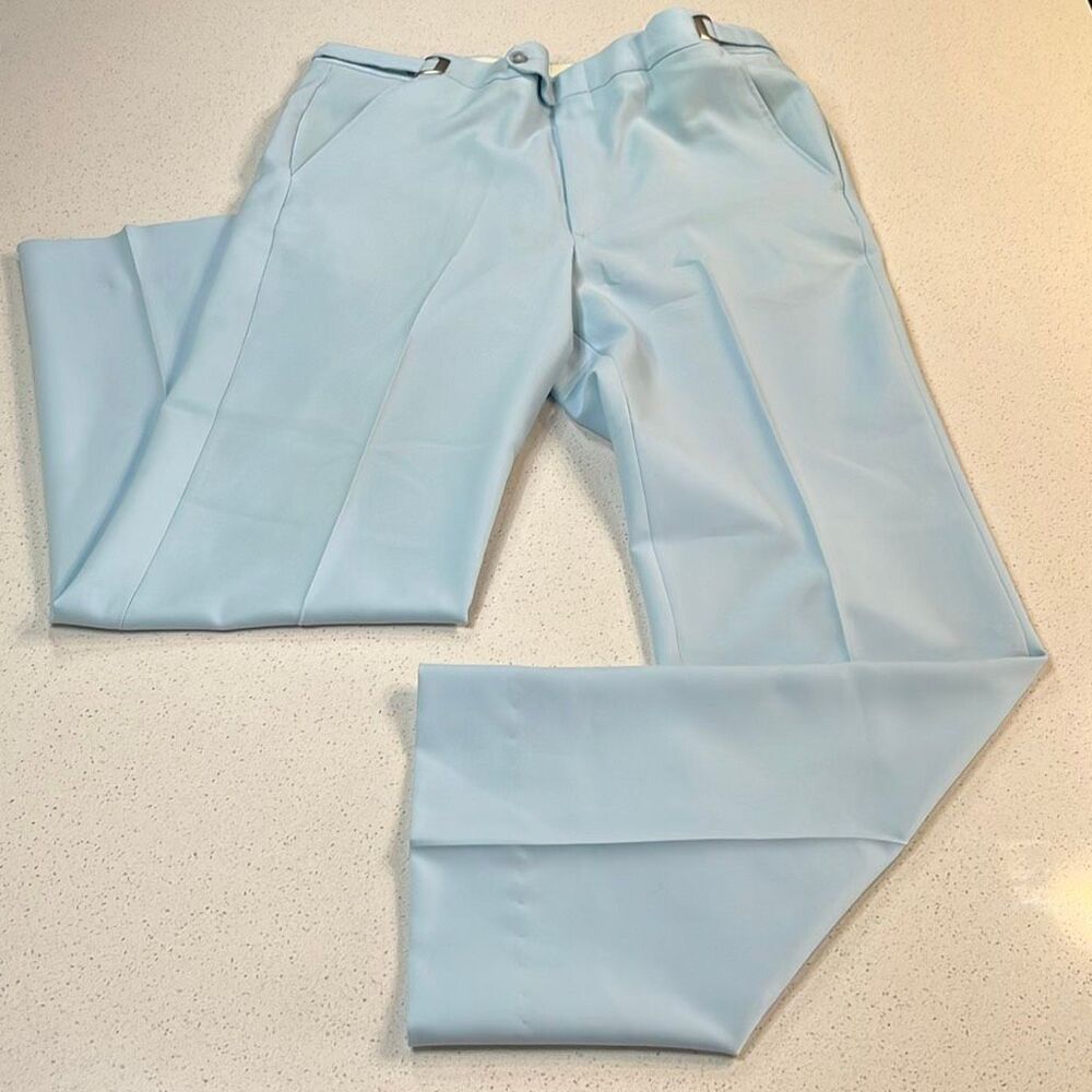 Vintage 90s Sycamore Hills Mens Golf Pants Powder Blue Side Adjuster Trousers Si